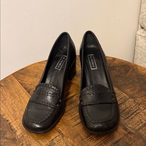 Elegant Black Leather Loafers by Nine West